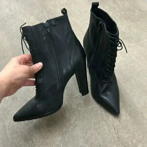 Massimo  Baldi lace up heeled booties